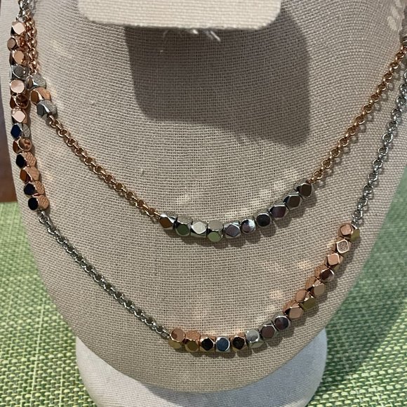 Tory Burch Double Strand 2 tone Necklace - Picture 5 of 10